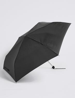 Kadın Siyah Parlak Kompakt Şemsiye