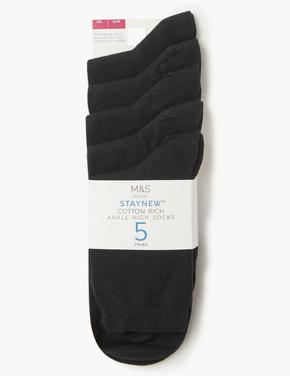 Kadın Siyah 5'li Pamuklu Çorap Seti