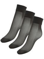 Kadın Siyah 3'lü 10 Denye Mat Çorap Seti