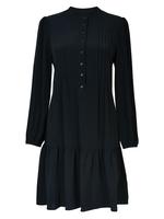 Kadın Siyah Pileli Mini Elbise