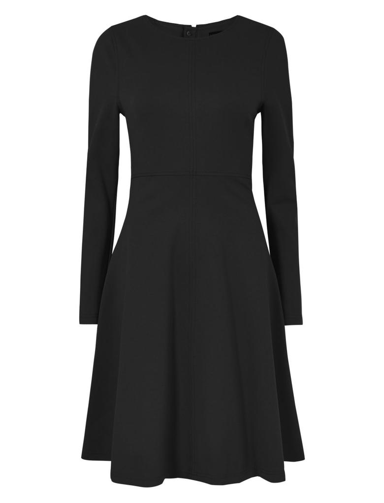 Kadın Siyah Fit & Flare Elbise