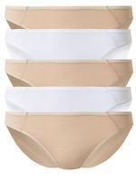 Kadın Krem 5'li Dikişsiz Bikini Külot Seti