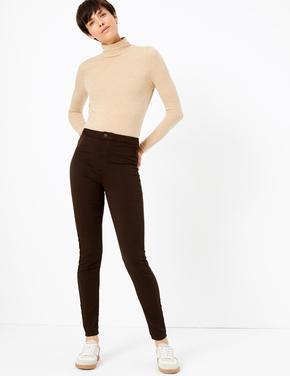Kadın Mor Yüksek Bel Super Skinny Jean Pantolon