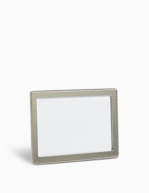Ev Gümüş Boncuk Detaylı Fotoğraf Çerçevesi 10x15 cm