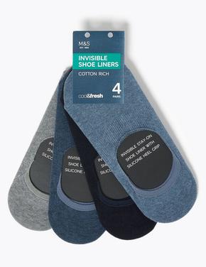 Erkek Mavi 4'lü Cool & Fresh™ Spor Çorabı Seti