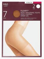 Kadın Bej 2'li Flexifit™ 7 Denye Külotlu Çorap Seti