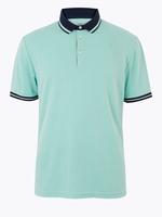 Erkek Yeşil Dokulu Polo Yaka T-Shirt
