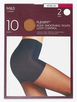 Kadın Bej 2'li Flexifit™ 10 Denye Külotlu Çorap Seti