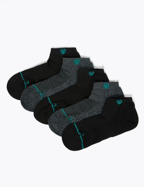 Erkek Siyah 5'li Freshfeet™ Çorap Seti
