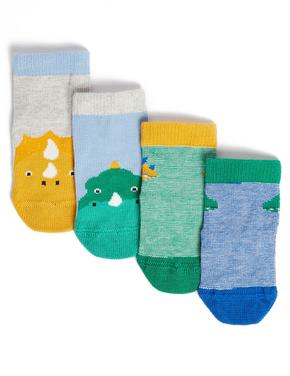 Çocuk Multi Renk 4'lü Desenli Çorap Seti
