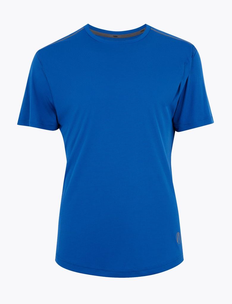 Erkek Mavi Active Kısa Kollu T-Shirt