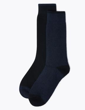 Erkek Mavi 2'li Termal Çorap Seti