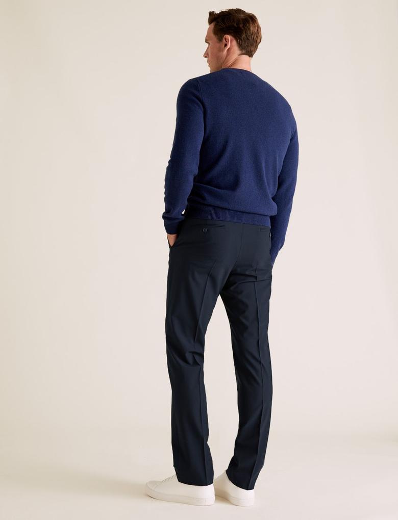 Erkek Lacivert The Ultimate Yün Karışımlı Regular Fit Pantolon