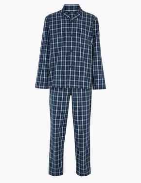 Mavi Ekose Pijama Takımı Marks And Spencer