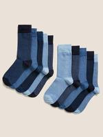 Erkek Mavi 10'lu Pamuklu Cool & Freshfeet Çorap Seti