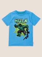 Erkek Çocuk Mavi Değişen Pullu Hulk T-Shirt