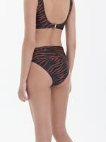 Kadın Siyah Zebra Desenli Bikini Altı