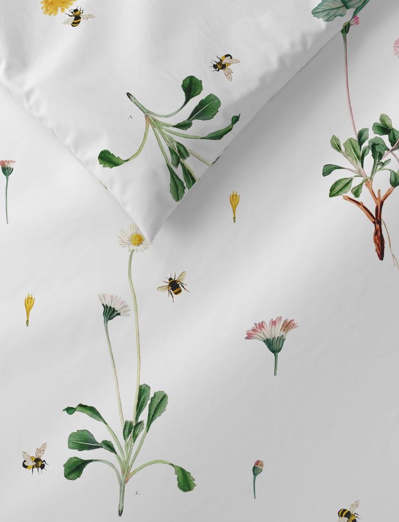 Ev Beyaz Çiçek Desenli Yatak Takımı