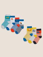 Çocuk Multi Renk 7'li Haftanın Günleri Desenli Çorap