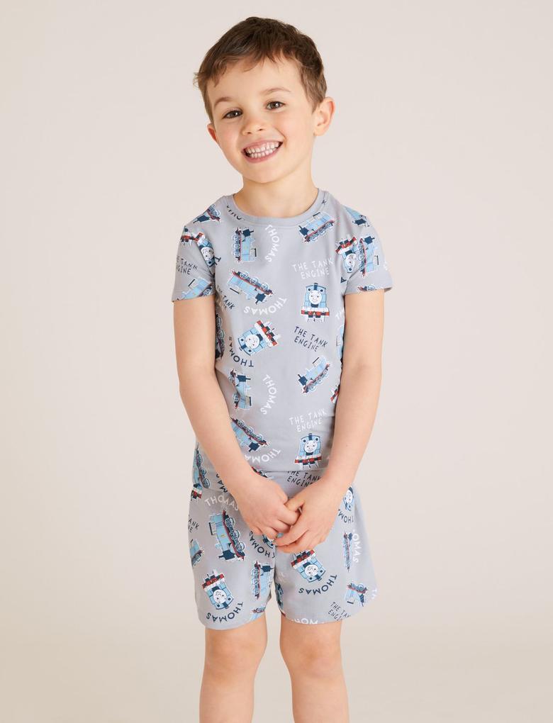 Çocuk Gri Thomas & Friends™ Baskılı Pijama Takımı
