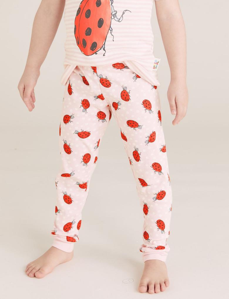 Çocuk Pembe Çilek Desenli Pijama Takımı