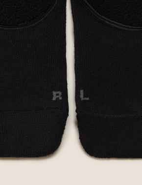 Kadın Siyah 3'lü Fitil Detaylı Babet Çorabı Seti