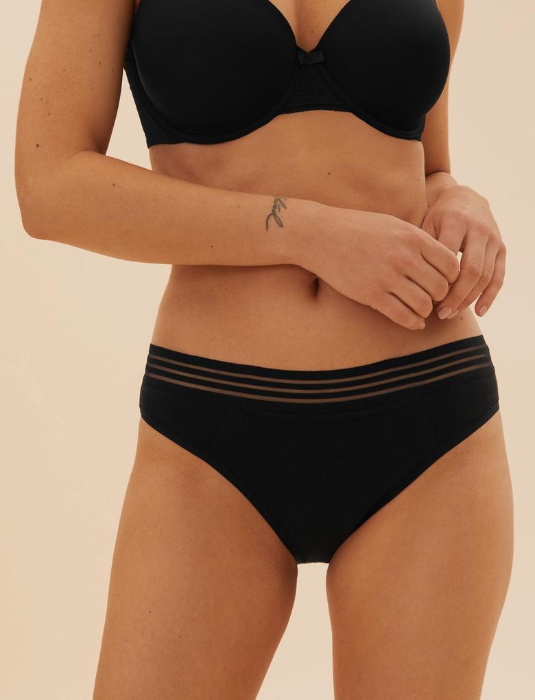 Kadın Siyah Sızıntı Önleyici Bikini Külot