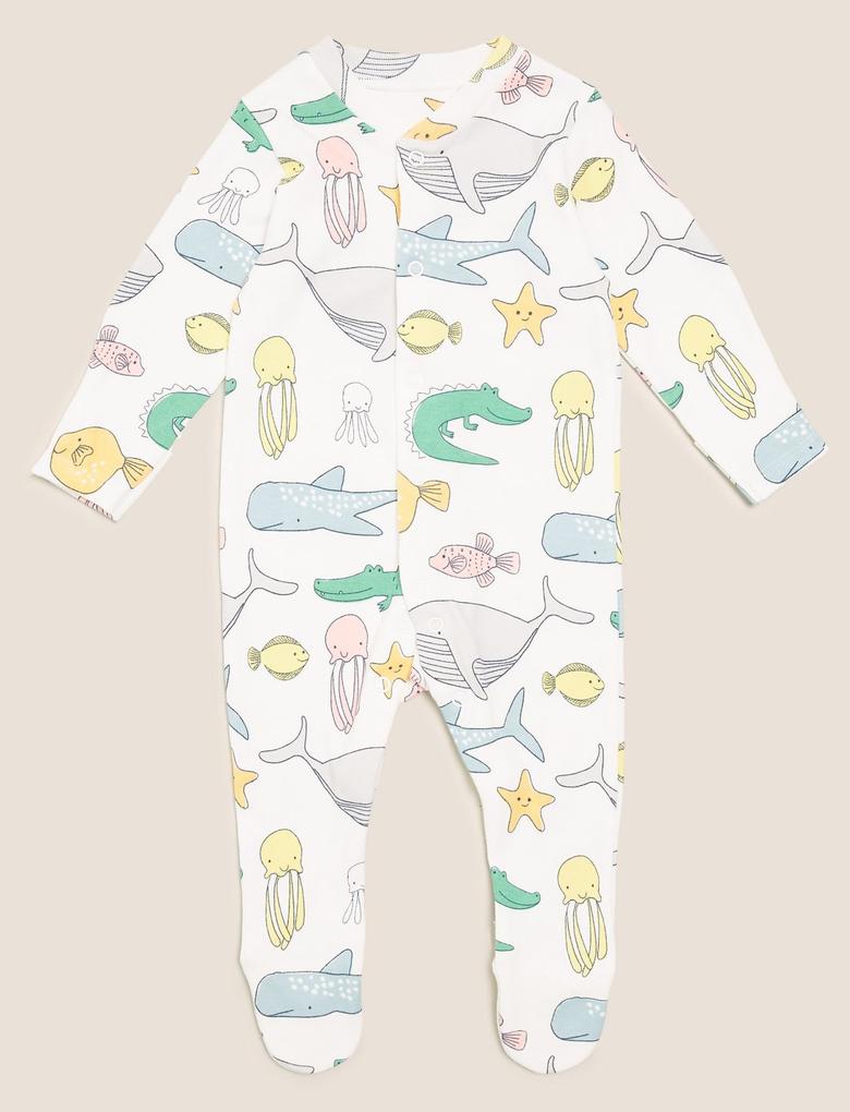 Bebek Multi Renk 3'lü Organik Pamuklu Uyku Tulumu