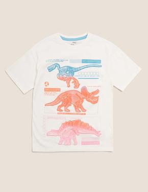 Erkek Çocuk Beyaz Saf Pamuklu NHM™ T-Shirt (6-16 Yaş)