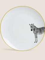 Ev Siyah 12 Parça Zebra Desenli Yemek Takımı