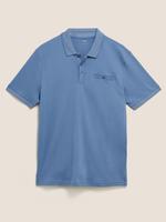 Erkek Mavi Pamuklu Polo Yaka T-Shirt