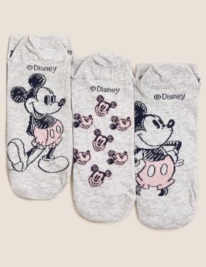 Kadın Gri 3'lü Mickey Mouse™ Çorap Seti