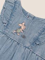 Bebek Mavi Saf Pamuklu Winnie the Pooh & Friends™ Alt-Üst Takım (0-3 Yaş)