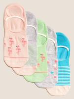 Çocuk Multi Renk 5'li Flamingo Desenli Babet Çorabı