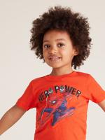 Erkek Çocuk Turuncu Saf Pamuk Spider-Man™ 3D Baskılı T-Shirt (2-7 Yaş)
