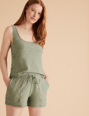 Kadın Yeşil Flexifit™ Askılı Pijama Takımı