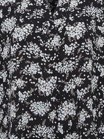 Kadın Siyah Çiçek Desenli Bluz