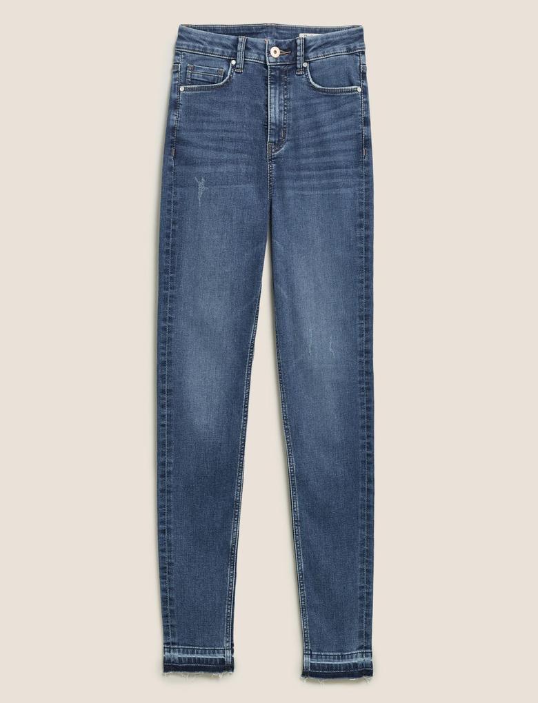 Kadın Mavi Supersoft Skinny Fit Jean Pantolon