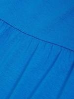 Kadın Mavi Kısa Kollu Midi Elbise