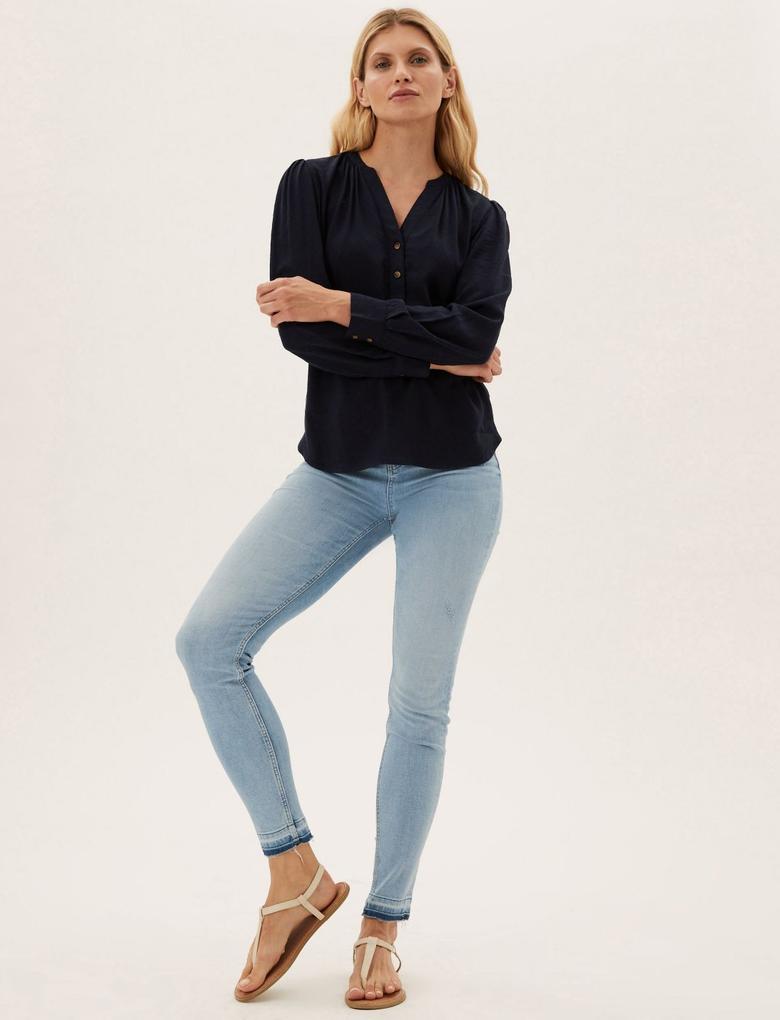 Kadın Mavi Supersoft Skinny Jean Pantolon