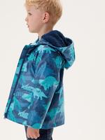 Erkek Çocuk Multi Renk Stormwear™ Dinozor Desenli Kapüşonlu Balıkçı Mont (2-7 Yaş)