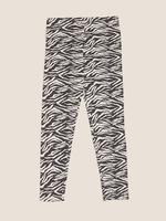 Kız Çocuk Krem Zebra Desenli Legging Tayt (6-16 Yaş)