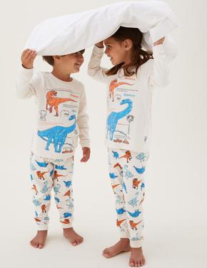 Çocuk Multi Renk Saf Pamuk NHM™ Pijama Takımı (1-7 Yaş)