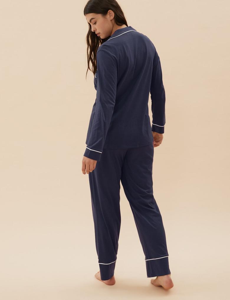 Kadın Lacivert Regular Fit Pijama Takımı