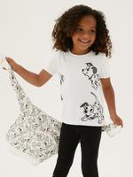 Kız Çocuk Beyaz Saf Pamuk 101 Dalmatians™ T-Shirt (2-7 Yaş)
