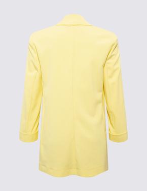 Kadın Sarı Relaxed Fit Blazer Ceket