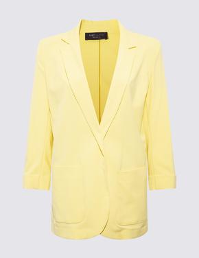 Kadın Sarı Relaxed Fit Blazer Ceket