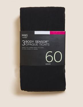 Kadın Siyah 3'lü Body Sensor™ 60 Denye Külotlu Çorap Seti