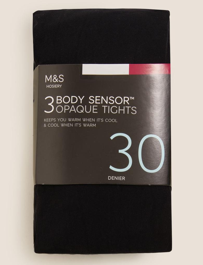 Kadın Siyah 3'lü 30 Denye Body Sensor™ Külotlu Çorap