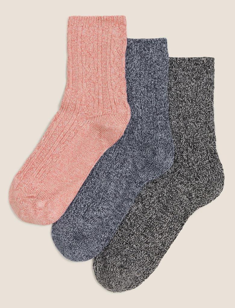 Kadın Pembe 3'lü Sumptuously Soft™ Termal Çorap Seti